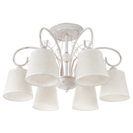 Chandelier 2150/6 E14 40W white with a golden patina 58x58x35 cm Bayerlux