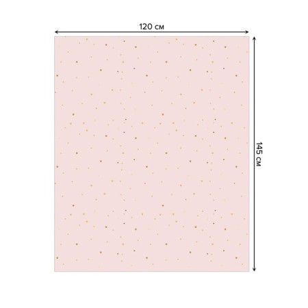 Tables on the table "Snowfall from hearts", rectangular, oxford, size 120x145 cm-1