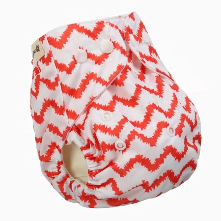 Set of reusable diapers "Zigzag" 3-15 kg, with inserts-1