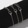 Set 3 bracelet "Style" star, earth, heart, white color in silver, 19 cm
