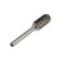 Bordra tundra Type C is cylindrical with rounding, 12 x 25 mm, shank 6 mm