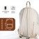 Young backpack from textiles with a zipper, 4 pockets, milk color