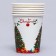 A glass of paper "New Year tree", a set of 6 pcs.