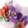 The complex is a complex "Happy Birthday!" purple flowers, embossing, a5