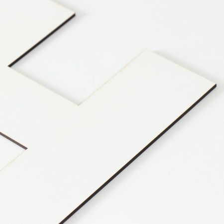 Panel letter "H" 19x20 cm, white-1