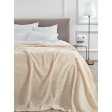 Mousse plaid, size 200x220 cm, beige color