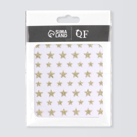 Nail stickers 10*8cm stars gold with a globe substrate qf-2