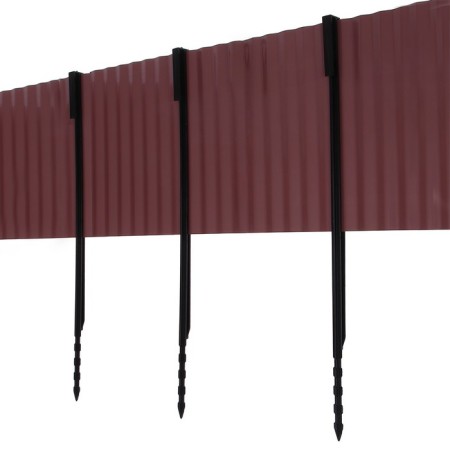 Border tape, 0.2 × 9 m, thickness 0.6 mm, plastic, corrugation, dark brown, Greengo-10