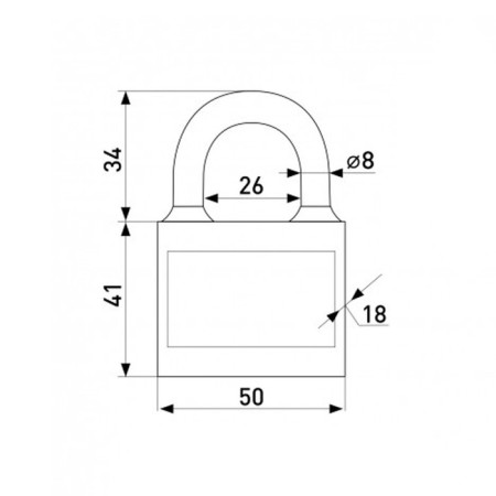 Hinged lock 4505 g-1