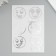 Stickers (stickers) "Smiles" 10x15 cm, color silver, 5-326