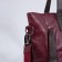 Zipper bag with zipper, burgundy color