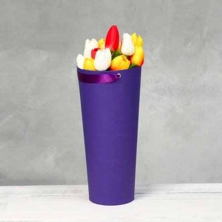 Carrying cone to flowers, purple 10 x 14 x 30 cm