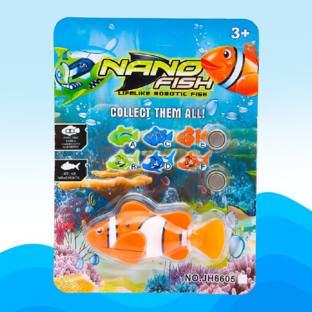 Aquarium fish "Clown", floats in water, works from batteries-5