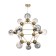 Chandelier "Molecule" 12he27 Brass 80x80x65-115 cm
