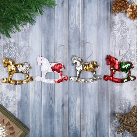 Soft suspension "Horse - Festive overflow" 9.5*8 cm, mix-2