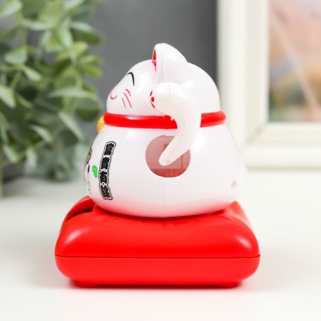 Plastic pendulum from the solar battery "Cat Mani-Neko with fan" 8.5x7x7 cm-3