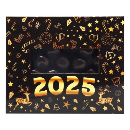 New Year. Chocolate dragee "Raspberry in dark chocolate" holiday, 100 g