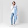 Female Bilateral Mist Blue Scarf, size 47*226cm