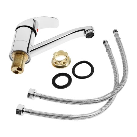 Kitchen mixer "White Polodezi" A443-15 TYE-2105, single-leaf, pour 150 mm, chrome-5