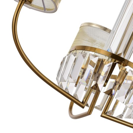 Suspended EVOLUCE lamp. Sle1119-303-03. Ellisse. 3x40 watts, E14, 65x65x39 cm, brass color-2