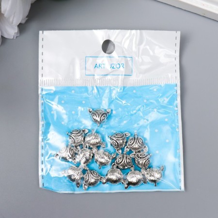 Busina for creativity Metal "Fox" silver G200B1385 1.1x1.3 cm-3