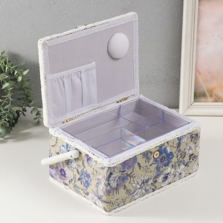 Casket for needlework "Lilac Flooding" 19x26x14.5 cm-2
