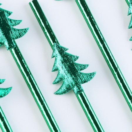 Pipe for cocktail "Christmas trees", in a set 6 pieces-2