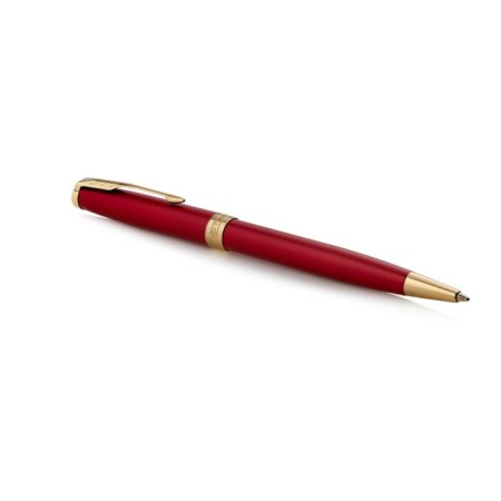 Ballpoint pen Parker Sonnet Core K539 Lacquer Intense Red GT M 1.0 mm, stainless steel housing, black ink-2
