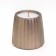A candle in a candlelight made of gypsum with smooth faces, 9.5x9cm, gray-brown