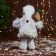 Santa Claus "with a curly beard, in a fur suit" 28 cm, white