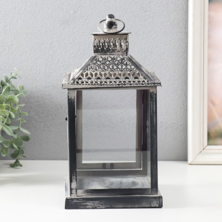 Climber Metal Lantern "Geometric Patterns" 14x14x27 cm-4