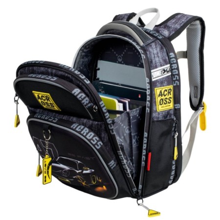 School backpack by Ergon. Spray Across 178 35*26*14 MAL + PEN, STRECH CHER/ZI 24-178-1-4