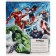 Notebook in a cage of 12 sheets, 5 types of mix, cover coated cardboard, avengers