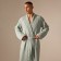 Wafel dressing gown Male SL Home: Boho "Azzura", size S, 100% cotton, 280 g/m2