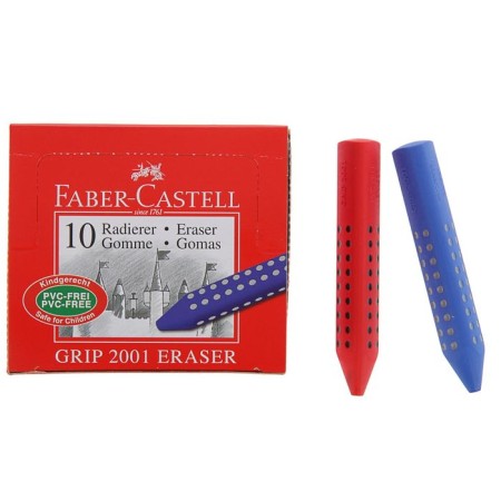 Faber-Castell Eraser Synthetics Grip 2001, triangular mix