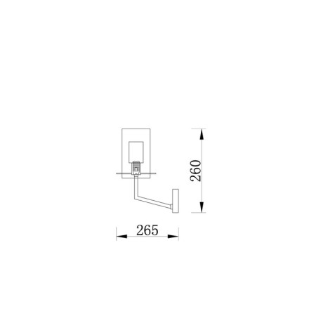 Wall lamp 60W, 1HE14, 26x12 cm, French gold-3
