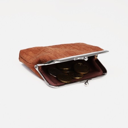 Women's wallet on the farmar, brown color-1