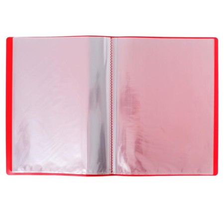 Folder with 60 A4, 500 microns, calligrata, pocket on the spine, red-1