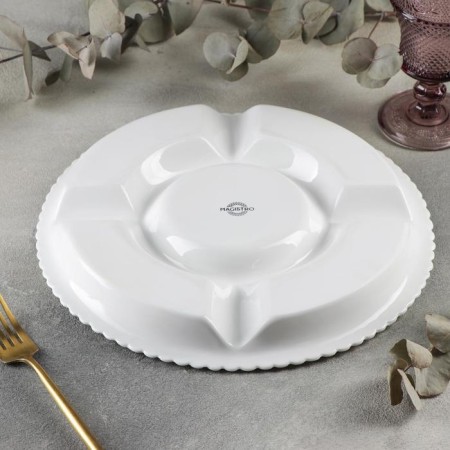 Menzhnya Porcelain 5 cells Magistro "Tandy", d = 30 cm, white color-2