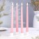 A set of antique candles, 2.3x 24.5 cm, 5 hours, 55 g, 4 pieces, light pink