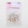 A set of buttons on the leg "stripes", d = 13 mm, 10 pcs, milk/gold color
