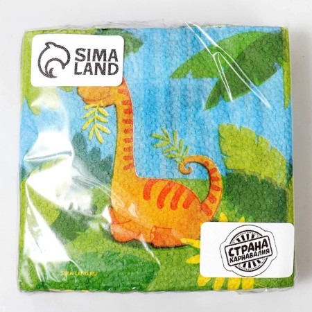 Dinosaurus napkins, 24x24 cm, 20 pcs-3