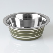 Standard color bowl with strip, 400 ml, green