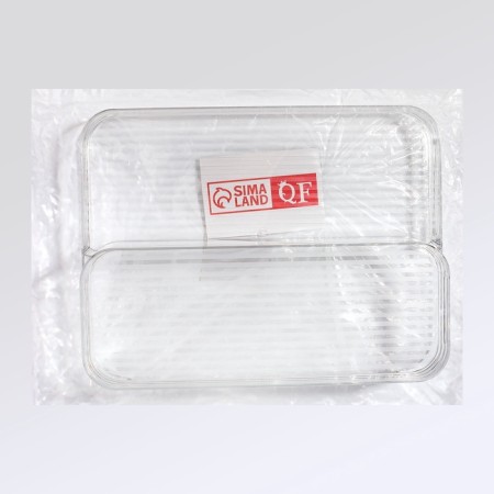 Organizer for storage, 2 sections, 26.5 × 20.5 × 6.6 cm, the color is transparent-3