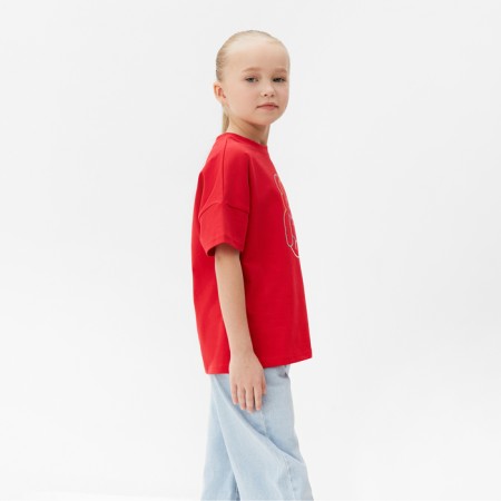 Children's Minaku T -shirt "Gummy Bear", red color, height 104 cm-3