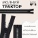 Lightning "Tractor", No. 5, detachable, automatic lock, 60 cm, black/white color