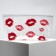 Cosmetic bag from the transparent PVC "Kiss" with a zip-block fastener