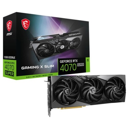 Video card MSI PCI-E 4.0 RTX 4070 Super 12G Gaming X Slim Nvidia GeForce RTX 4070 Super 12G 107745-5