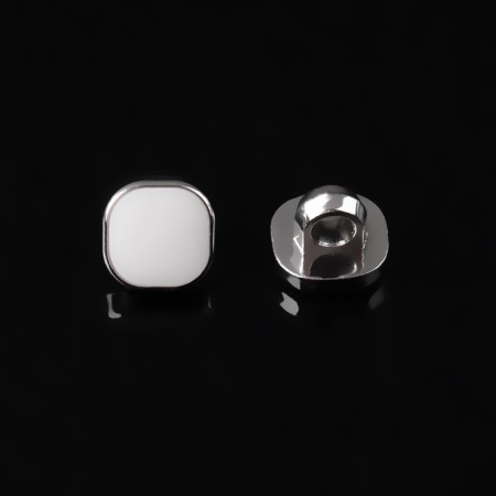 A button on the leg, d = 10 mm, the color is white/silver-2