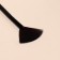 Makeup brush, fan, 16.5 (+/- 1) cm, black color